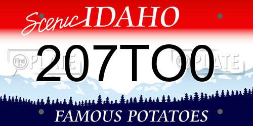 207TO0 Idaho License Plate