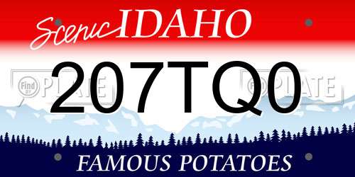 207TQ0 Idaho License Plate