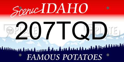 207TQD Idaho License Plate