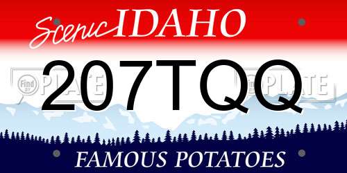 207TQQ Idaho License Plate