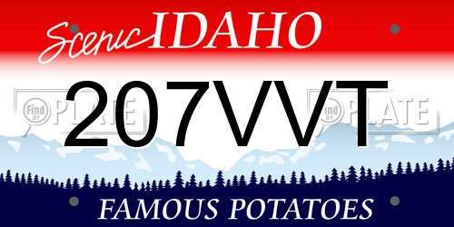 207VVT Idaho License Plate