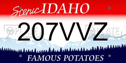 207VVZ Idaho License Plate