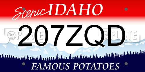207ZQD Idaho License Plate