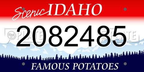 2082485 Idaho License Plate