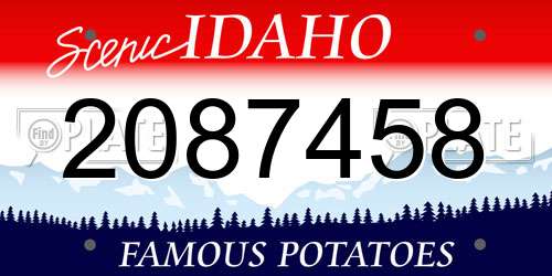 2087458 Idaho License Plate