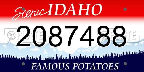 2087488 Idaho License Plate