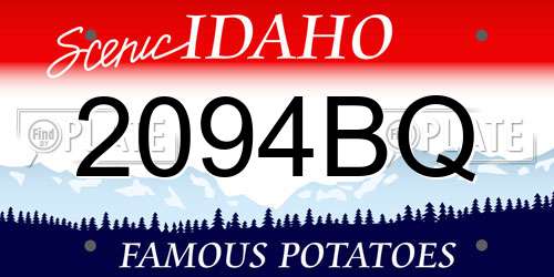 2094BQ Idaho License Plate