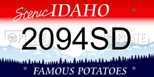 2094SD Idaho License Plate