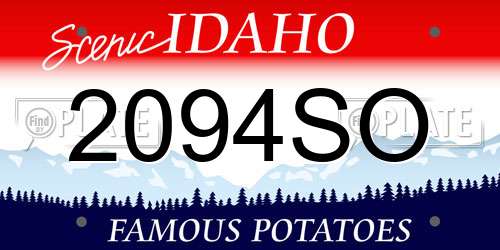 2094SO Idaho License Plate