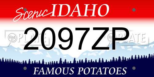 2097ZP Idaho License Plate