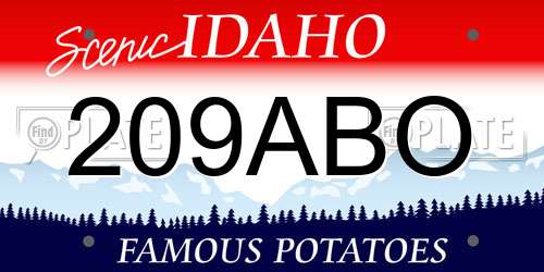 209ABO Idaho License Plate