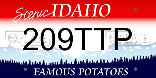 209TTP Idaho License Plate