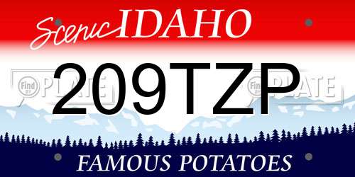 209TZP Idaho License Plate