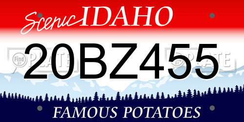20BZ455 Idaho License Plate