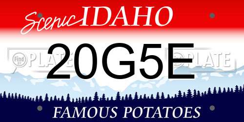 20G5E Idaho License Plate