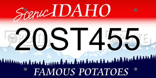 20ST455 Idaho License Plate