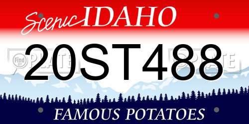 20ST488 Idaho License Plate