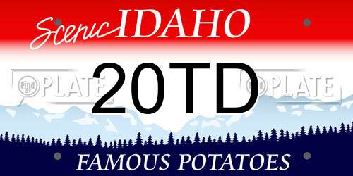 20TD Idaho License Plate