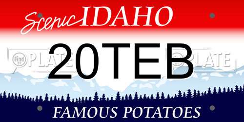 20TEB Idaho License Plate