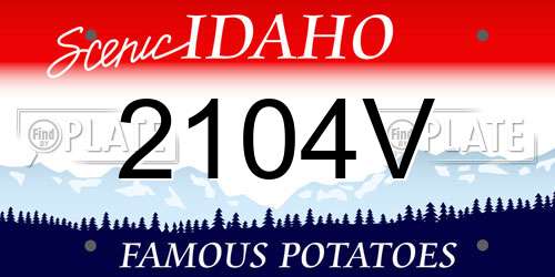 2104V Idaho License Plate