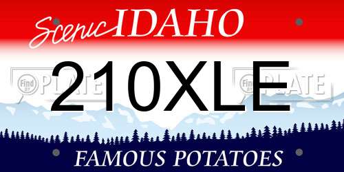 210XLE Idaho License Plate