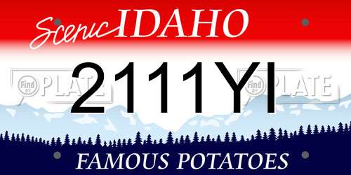 2111YI Idaho License Plate