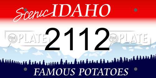 2112 Idaho License Plate