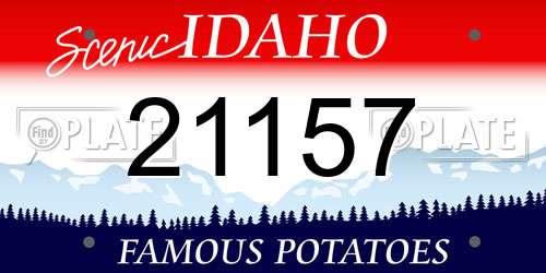 21157 Idaho License Plate