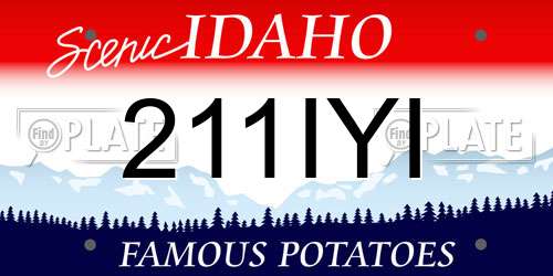 211IYI Idaho License Plate