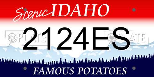 2124ES Idaho License Plate