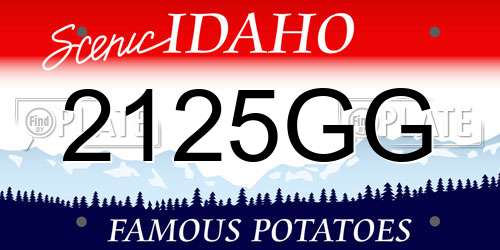 2125GG Idaho License Plate