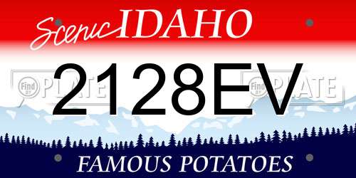2128EV Idaho License Plate