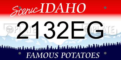 2132EG Idaho License Plate