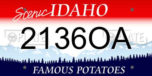 2136OA Idaho License Plate