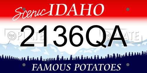 2136QA Idaho License Plate