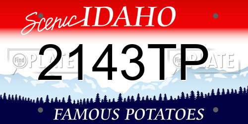 2143TP Idaho License Plate