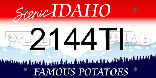 2144TI Idaho License Plate