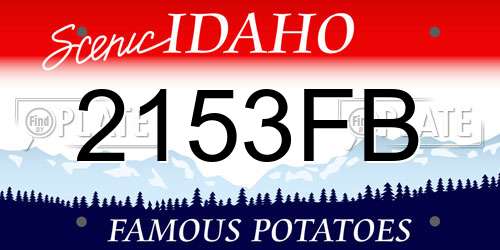 2153FB Idaho License Plate