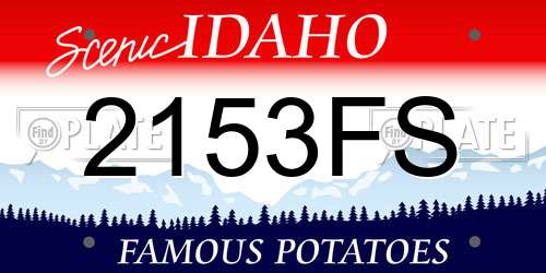 2153FS Idaho License Plate