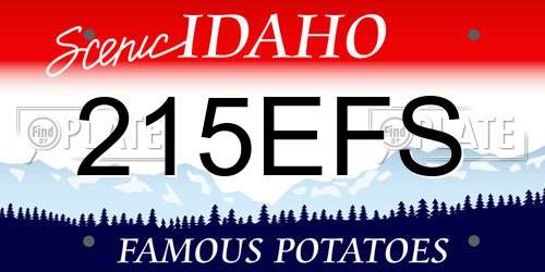 215EFS Idaho License Plate