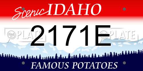 2171E Idaho License Plate