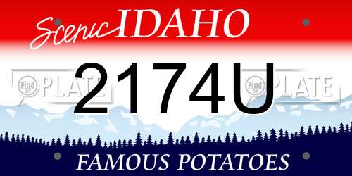 2174U Idaho License Plate