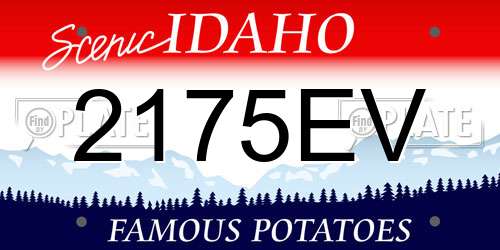 2175EV Idaho License Plate