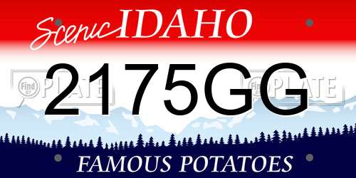 2175GG Idaho License Plate