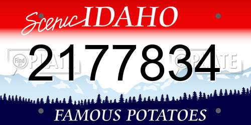 2177834 Idaho License Plate