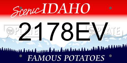 2178EV Idaho License Plate
