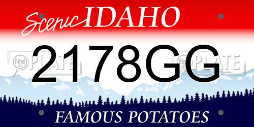 2178GG Idaho License Plate