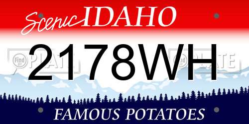 2178WH Idaho License Plate
