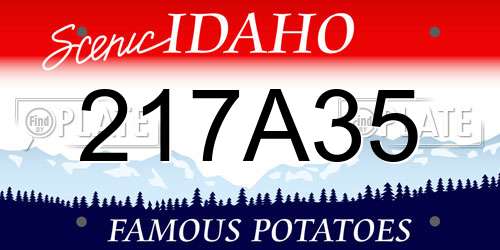 217A35 Idaho License Plate