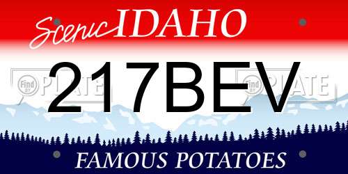 217BEV Idaho License Plate